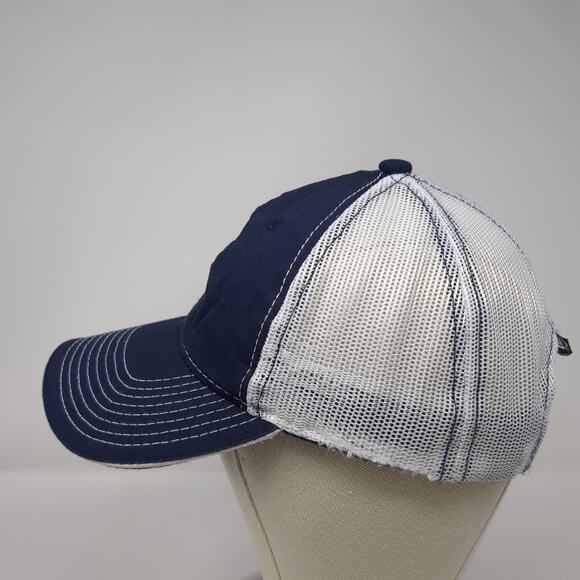 Outdoor Cap Snapback Mesh Back Trucker Hat Blue One Size Colorblock Blank - Picture 3 of 9
